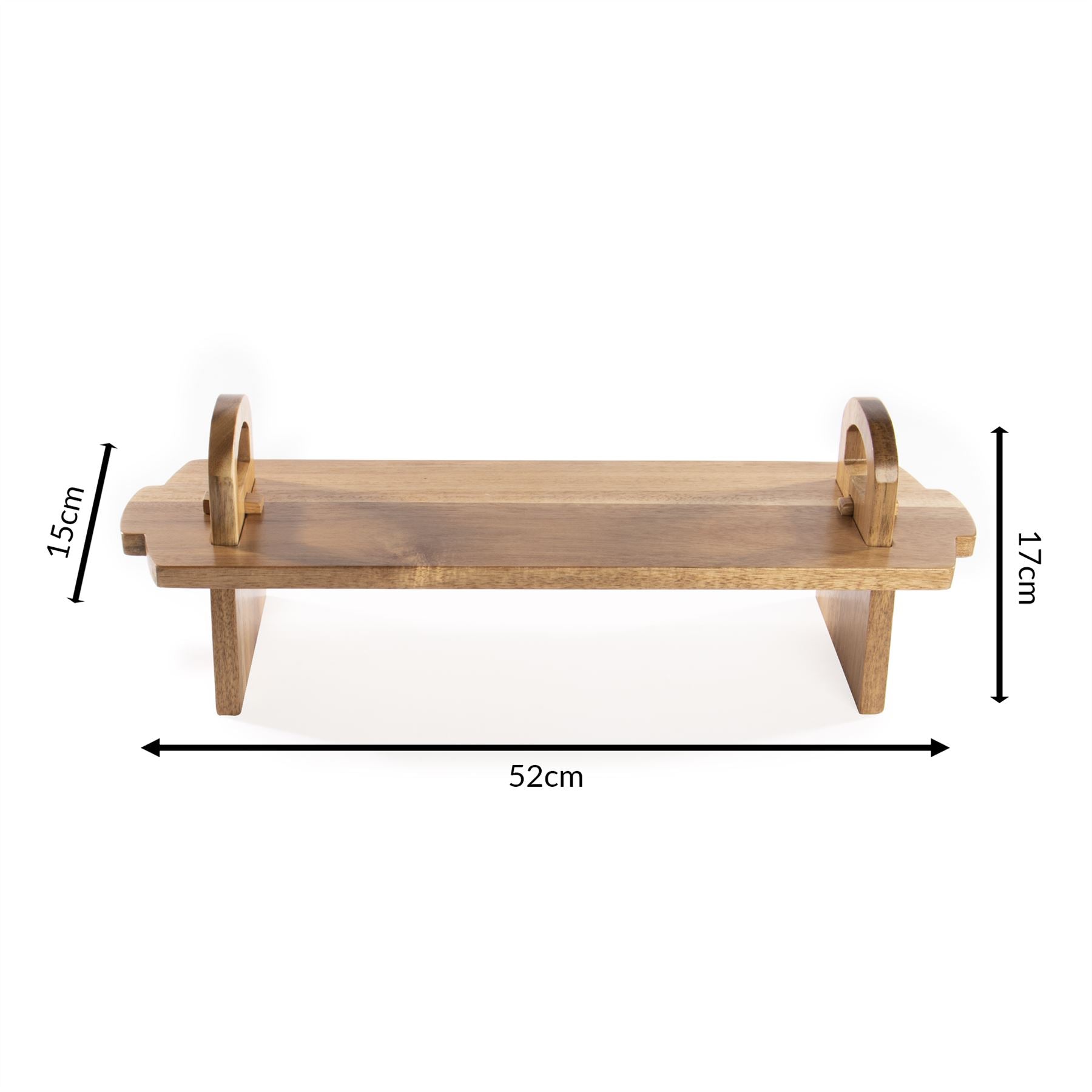 Acacia Wood Raised Serving Platter | M&W	