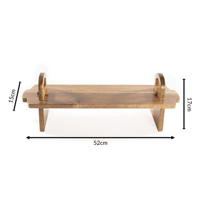 Acacia Wood Raised Serving Platter | M&W	