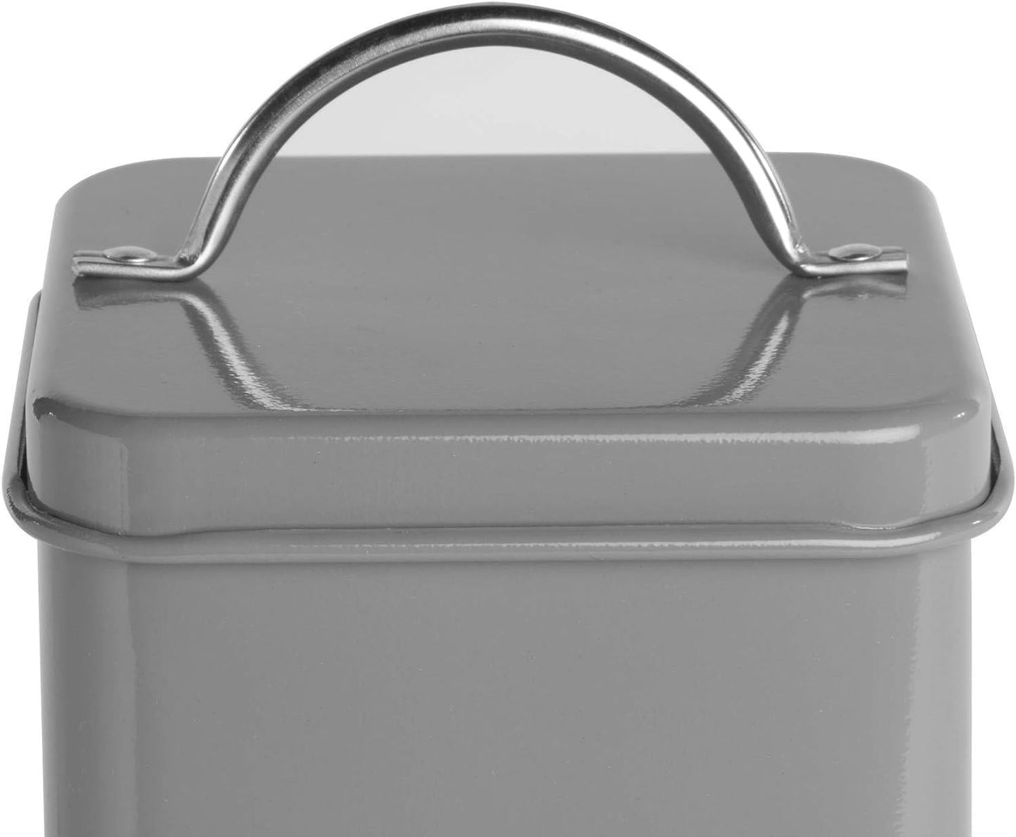 Stainless Steel Tea, Coffee & Sugar Canisters Grey | M&W	