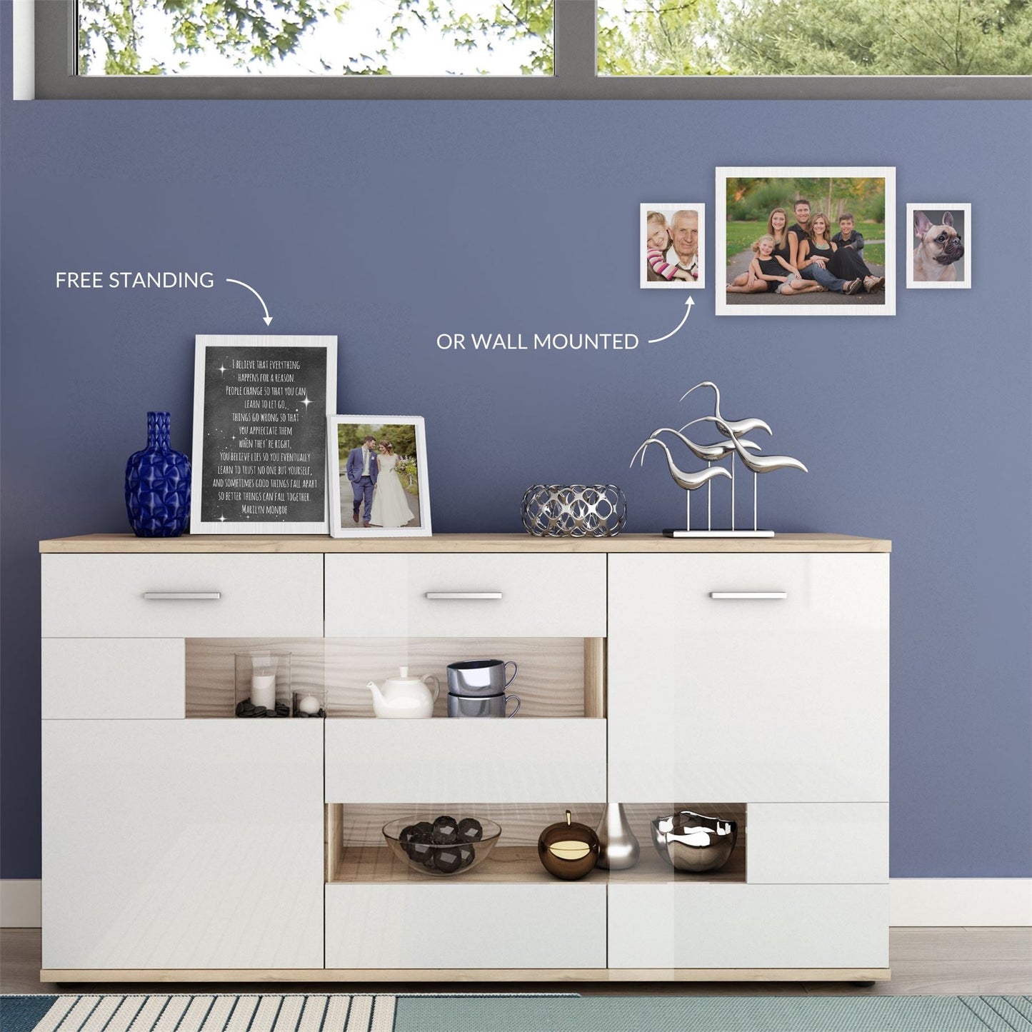 Assorted Photo Frames - Set of 10 White | M&W	