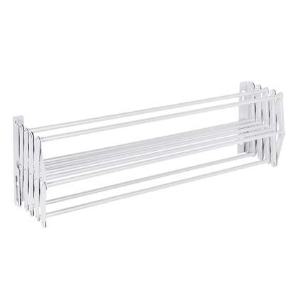 Wall Mounted Extendable Clothes Airer White | Pukkr	