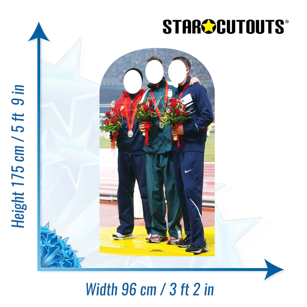 SC457 Athletic Photo Stand-In Cardboard Cut Out Height 175cm – product image 2