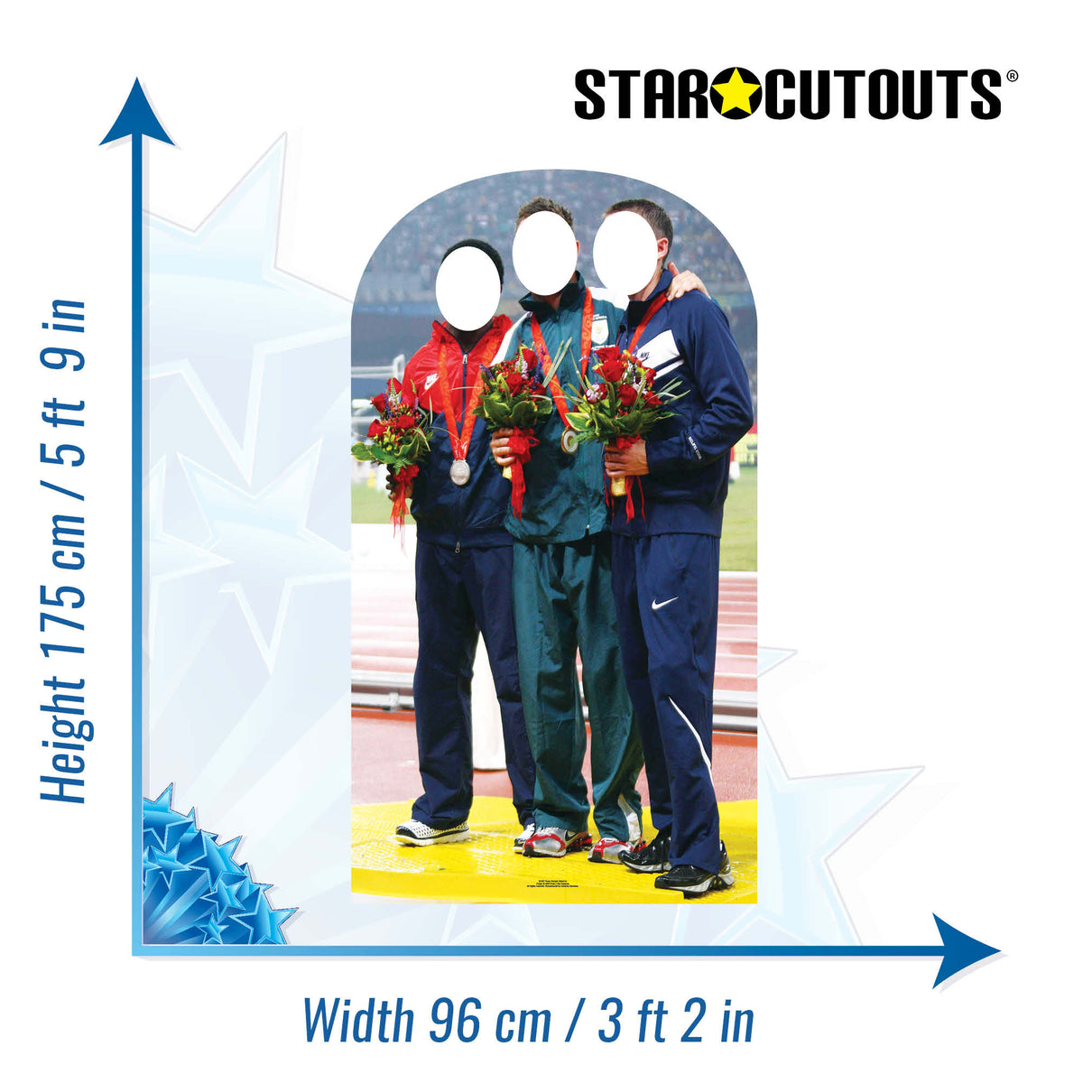 SC457 Athletic Photo Stand-In Cardboard Cut Out Height 175cm – product image 2