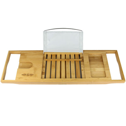 Extendable Bamboo Bath Caddy | M&W	