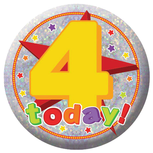 Happy 4th Birthday Badge