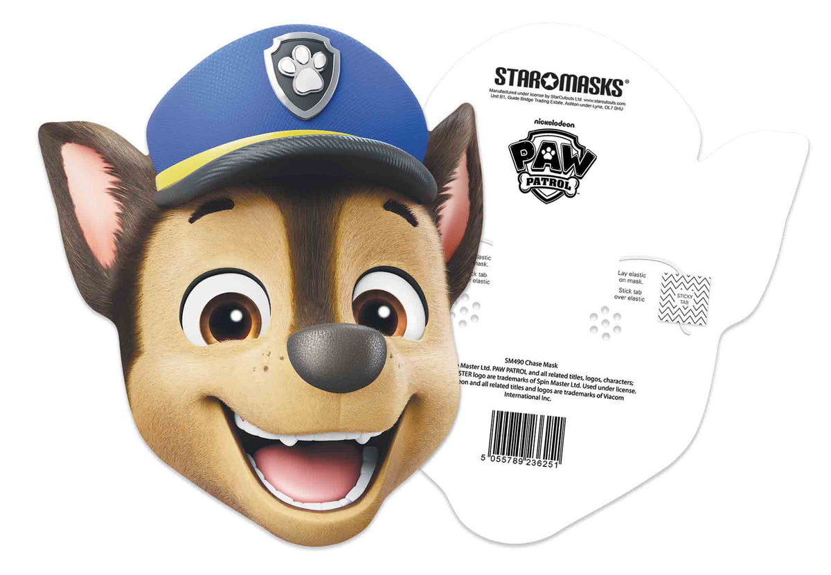 SMP469 Chase Paw Patrol 6 Pack Paw Patrol Cardboard Face Mask Height 30cm – product image 5
