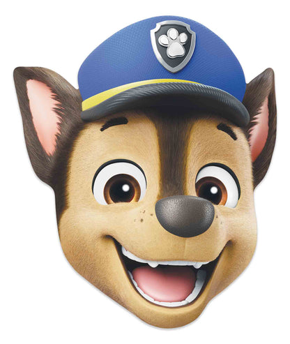 SMP469 Chase Paw Patrol  6 Pack Paw Patrol Cardboard Face Mask Height 30cm