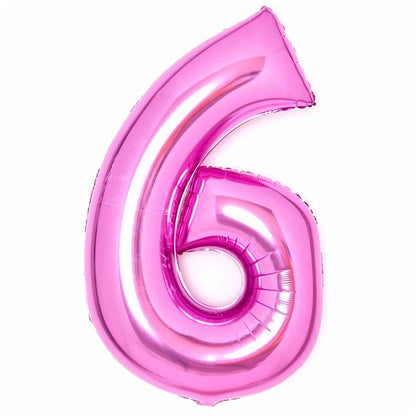 Pink Foil Number Balloons - 34"