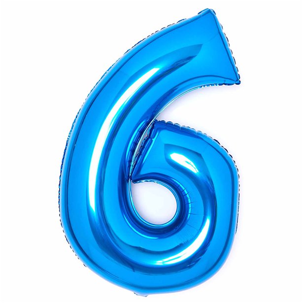 Blue Foil Number Balloons - 34"