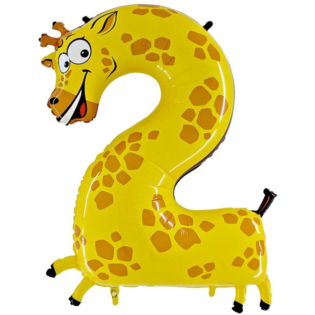 Animal Foil Number Balloons - 40" – number 2 – product image 4