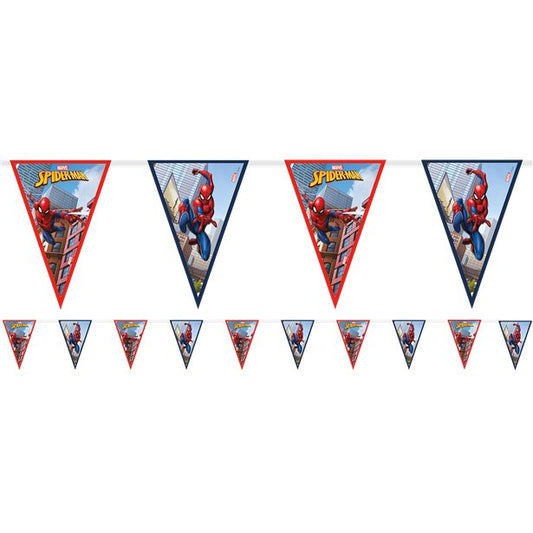 Spiderman Crime Fighter Paper Flag Bunting - 2.3m