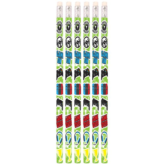 Gamer Pencil with Eraser (6pk)