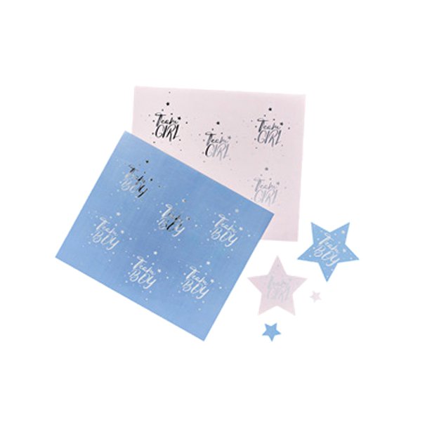 Gender Reveal Team Boy & Team Girl Stickers (24pk)