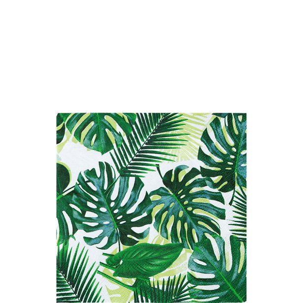 Tropical Fiesta Palm Cocktail Napkins - 25cm (20pk) – product image 1