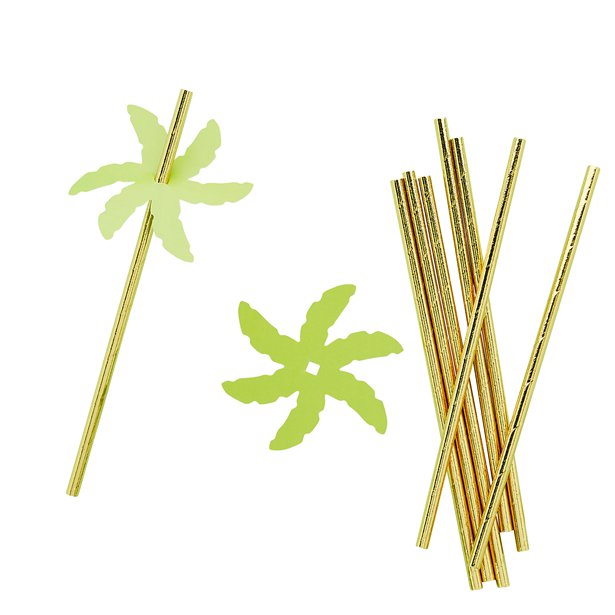 Palm Leaf Paper Straws (24pk) – product image 1