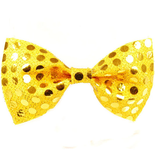 Gold Sequin Bow Tie