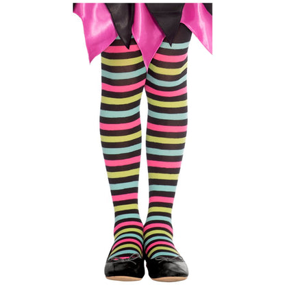 Girls Spot Witch Striped Tights