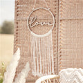 Wooden Love Macrame Wall Hanging Hoop – product image 1