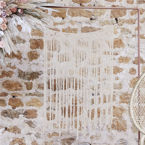 A Touch Of Pampas Natural Macrame Backdrop – product image 1