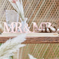 A Touch Of Pampas Rose Gold Acrylic Mr & Mrs Table Decoration – product image 1