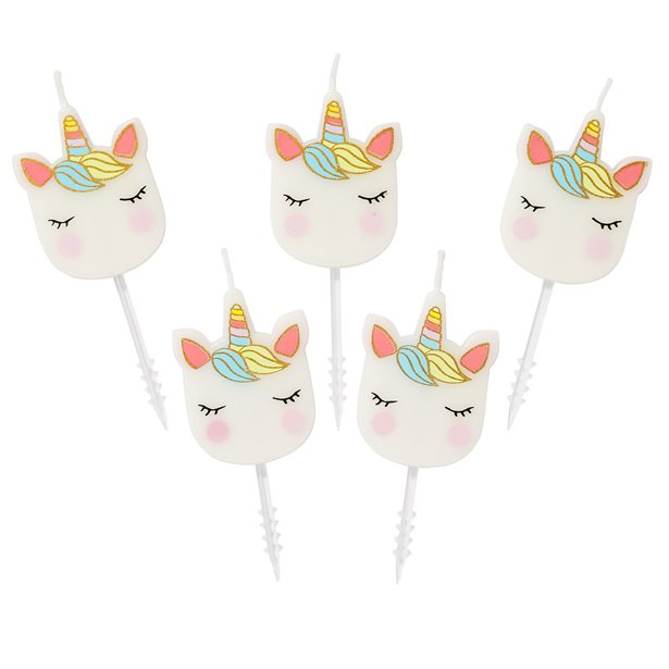 We Heart Unicorn Shaped Candles (5pk) – product image 1