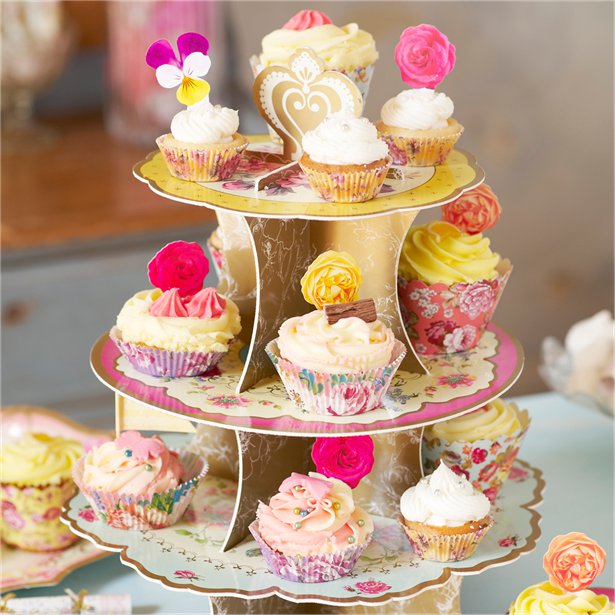 Vintage Tea Party Cup Cake Stand