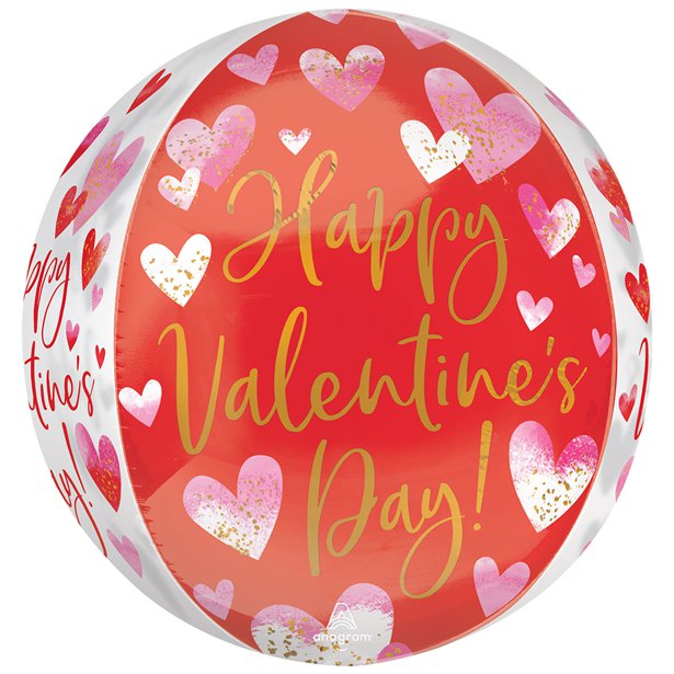Orbz Valentine's Day Watercolour Balloon - 16" Foil – product image 1