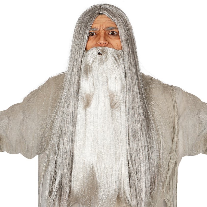 Grey Long Wig – product image 1