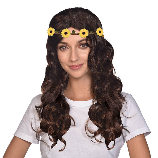 Hippie Wig with Flower Headband