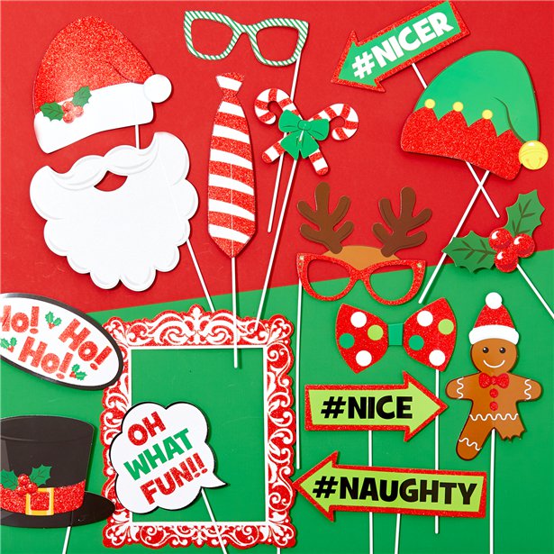 Christmas Photo Booth Props (21pk) – product image 2