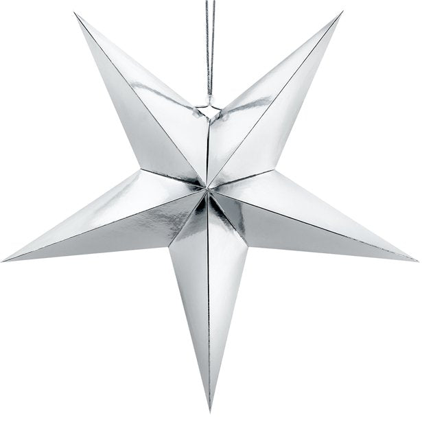 Silver Paper Star Decoration - 70cm – product image 1