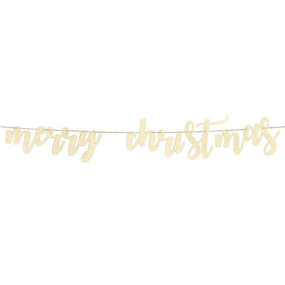 Merry Christmas Wooden Banner - 2m