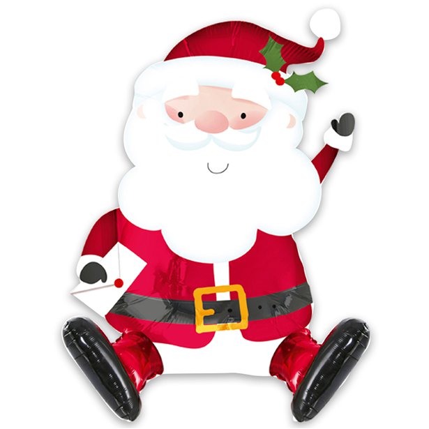 Santa Sitting Balloon - 19" Foil