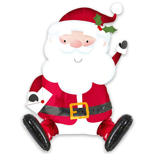 Santa Sitting Balloon - 19" Foil