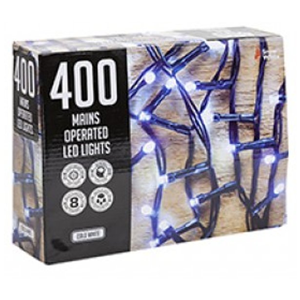 400 Cold White Outdoor LED Lights - Mains Operated