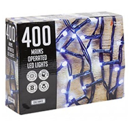 400 Cold White Outdoor LED Lights - Mains Operated