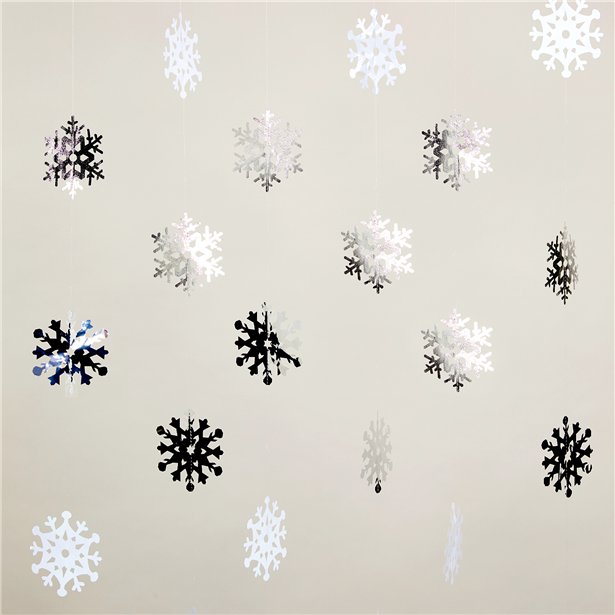 Snowflake Hanging String Decoration - 2.1m (6pk) – product image 1