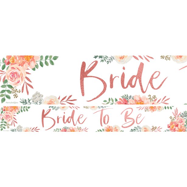 Floral Hen Party 'Bride To Be' Paper Banners - 1m (3pk) – product image 1