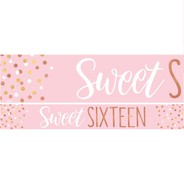 Sweet Sixteen Paper Banners - 1m (3pk) – product image 1
