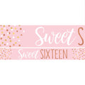 Sweet Sixteen Paper Banners - 1m (3pk) – product image 1