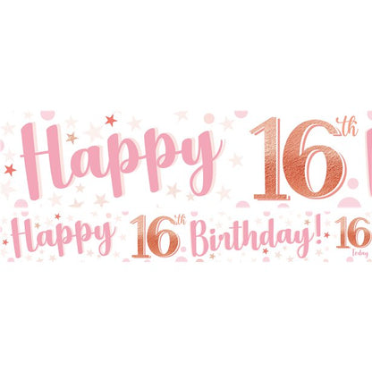 16th Birthday Glitz & Glamour Paper Banners (3pk)