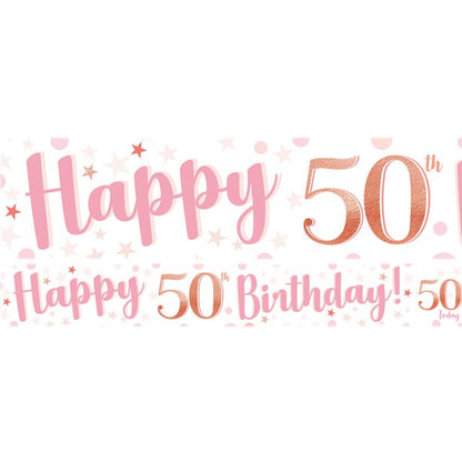 50th Birthday Glitz & Glamour Paper Banners (3pk)