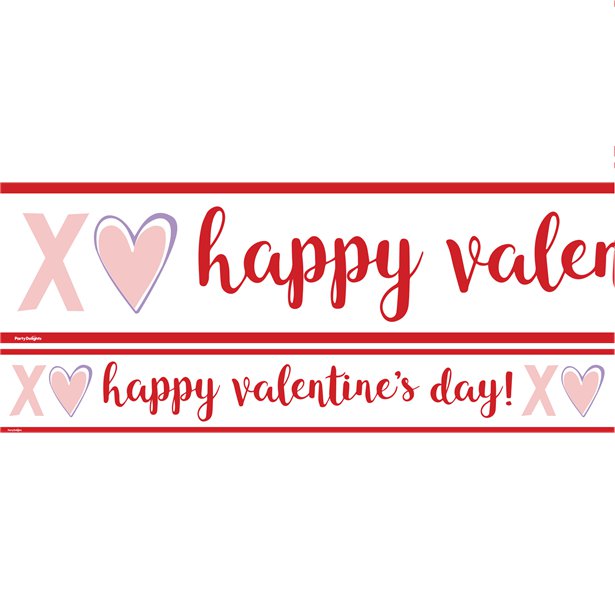 Happy Valentine's Day Paper Banners - 1m (3pk) – product image 1