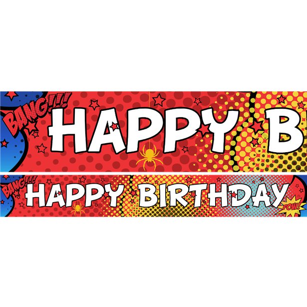 Spider-Man Style Paper Banners - 1m (3pk) – product image 1