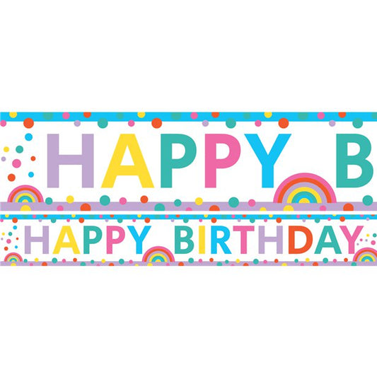 Rainbow Party Paper Banners - 1m (3pk)