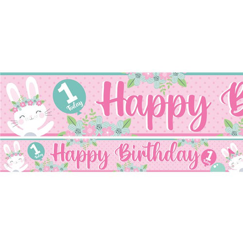 Birthday Bunny Paper Banners - 1m (3pk) – product image 1