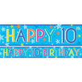 Boys 10th Birthday Paper Banners - 1m (3pk) – product image 1