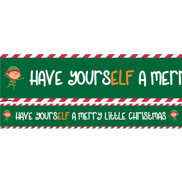 Have YoursELF A Merry Little Christmas Paper Banners - 1m (3pk) – product image 1