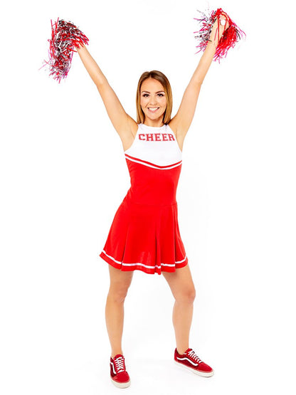 Red High School Cheerleader - Adult Costume