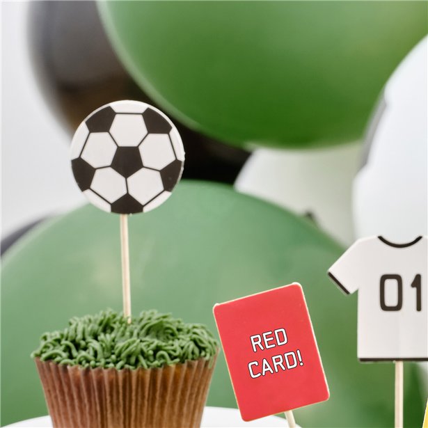 Football Cupcake Toppers (6pk) – product image 1